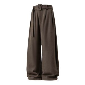 WUKONGYOUHUO | Quần Dài Họa Tiết Vải Linen Form Rộng Thoáng Mát