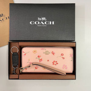 กระเป๋าสตางค์ยาวผู้หญิงกระเป๋าสตางค์แบบมีซิปได้รับการออกแบบอย่างสวยงาม Dompet Koin C9714 C8695 C8694 C8675 23498