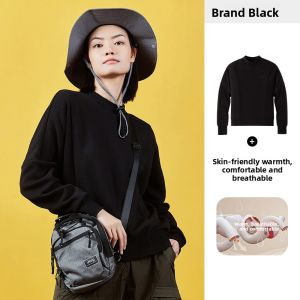 Jeep | Jeep Womens Fleece Lined Hoodie Long Sleeve Round Neck Sportswear Casual Breathable Moisture Wicking Polyester Cotton Blend