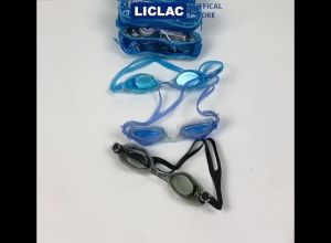 Kính bơi ANTIFOG tặng 2 nút bịt tai Kính bơi chống sương mù chống tia UV Kính bơi viền Cao Su Mềm chống nước hiệu quả tạo cảm giác thoải mái khi đeo - LICLAC