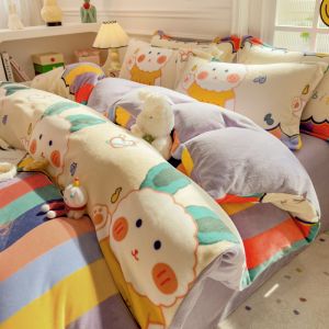 YAOKANG | Children Warm Double Sided Coral Fleece Bedding Set