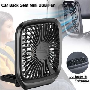 ✅ Ready Stock Car Back Seat Foldable Mini USB Fan Headrest Cooling Fan/Office Table Fan Air Cooling Silent Kipas Kereta