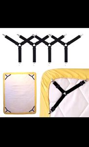 【Free Shipping】Bed sheet Clipper Bed Corner Holder Sheet Fasteners Mattress Cover Clips  Adjustable Elastic BedSheet Clipper