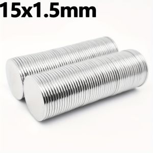 Neodymium 15 mm x 1.5 mm Round Rare Earth Magnets Duty Magnets Tiny for Office Home Tool Hanging Small Neodymi