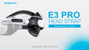 BOBOVR E3 Pro สำหรับ Meta Quest 3 VR คาดศีรษะพร้อมแบตเตอรี่ 10000mAh