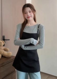 Spring Ready Stylish Korean Style Two-Piece Set Beautiful Strap Vest And Skirt Slim Fit Lightweight Commute Friendly Pure Color