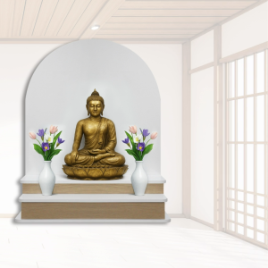 Luvora BuddhaShelf01 หิ้งพระสำหรับตั้งโต๊ะ ดีไซน์สวย มีช่องใส่ของเยอะ