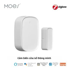 MOES | Cảm Biến Cửa Thông Minh MOES Tuya ZigBee/WiFi An Ninh Gia Đình Với Điều Khiển Bằng Ứng Dụng Alexa Google Assistant Phát Hiện Cửa Sổ/cửa Báo Động Pin Yếu