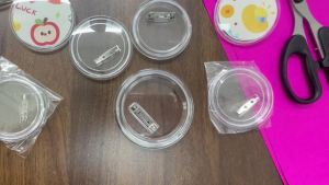 10PCS Clear Acrylic Badge Blanks - DIY Button Pins for Custom Photos Sewing & Clothing Projects