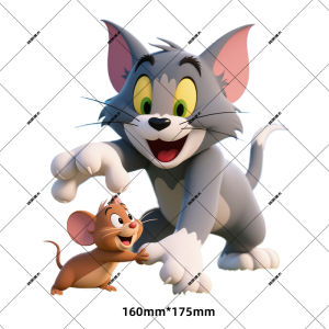 Cat And Mouse 3D Waterproof Stickers Auto Car Body Side Rear Window Glass Decoration Creative Personalized Stickers HMYT