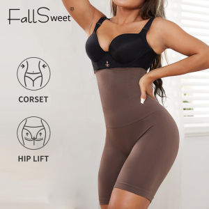 FallSweet Shapewear Women Tummy Control Shorts High Waist Panty Mid Thigh Body Shaper Bodysuit Shaping Lady Plus Size XS-5XL