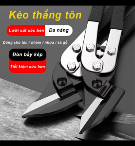 Kéo cắt kim loại đa năng 10 chức năng góc 45° chuyên dùng cắt tôn nhôm ống PVC kéo hàng không công nghiệp bền bỉ