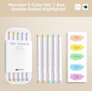 ENMI | Highlighter Non-toxic Double-ended Quick-drying Smudge-proof Light-color Markers