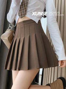 Váy Ngắn Xếp Ly Nữ Mỏng Cạp Cao A-line Thon Gọn JK Màu Đen Gợi Cảm Học Sinh Váy Ngắn Mùa Hè