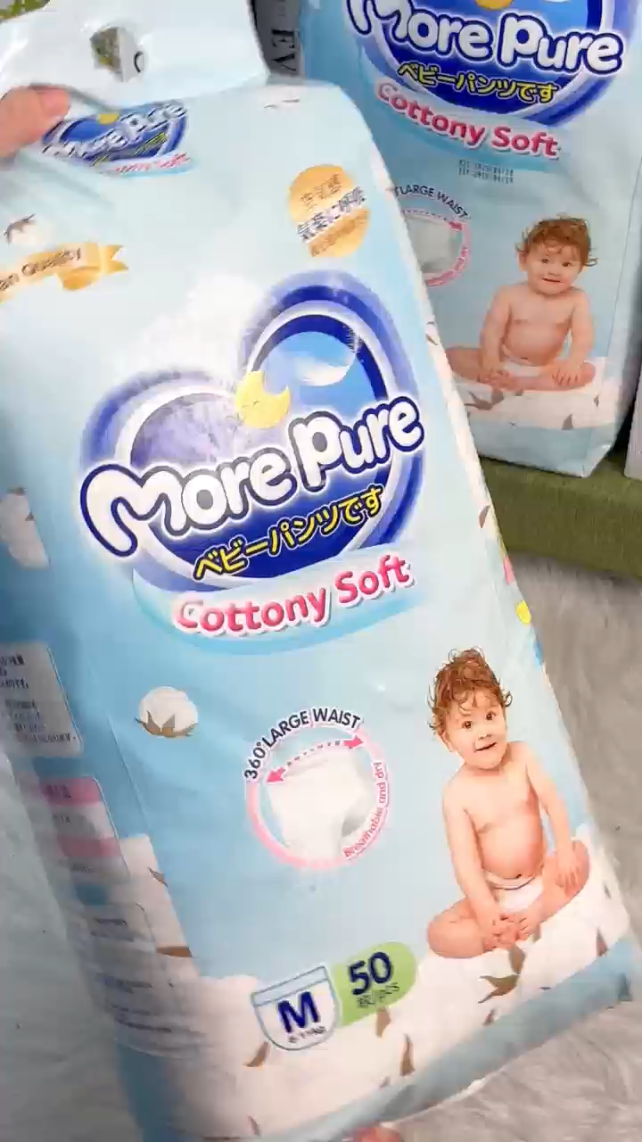 DEER Dodgy 50pcs แพมเพิส กางเกงผ้าอ้อม แพมเพิสเด็ก อ้อมเด็ก สำเร็จรูป Baby Pants อ้อมสําเร็จรูป M-3XL(5-25KG)