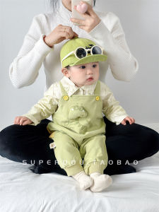 Adorable Animal Shaped Baby Romper Suit Spring Autumn Two Piece Set Infant Clothing Korean Style Long Sleeve Cotton Onesie