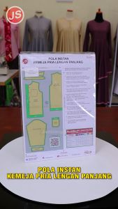 Pola Instan Kemeja Pria Lengan Panjang ( IS 005 ) [ Bukan Pakaian ] Pola Baju Jamblang Store