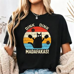 Sanrio | Pickleball Cat Dink Madafakas Cotton T-Shirt for Women Summer Streetwear T-Shirts Harajuku Tees Oversized Casual Tops