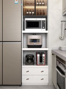 Extremely Narrow Kitchen Sideboard Cabinet Integrated Wall-Mounted Heightened Cabinet Locker Electrical Cabinet Small Size Cabinet Small Apartment to the Top