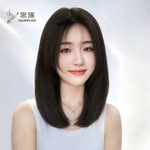 NIANYAO | Natural Short Human Hair Lace Front Full Wig For Baldness