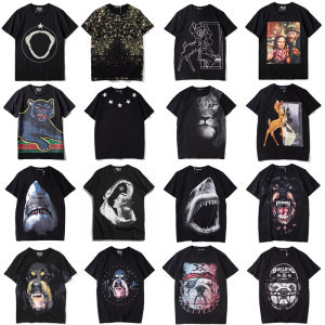 เสื้อยืดคู่รักแขนสั้นผ้าฝ้ายหลวมพิมพ์ลายฤดูร้อน ทรงหลวม คอกลม เสื้อผ้าทำงาน แฟชั่นฤดูร้อน ผ้าฝ้ายแท้ สำหรับผู้ชายและผู้หญิง