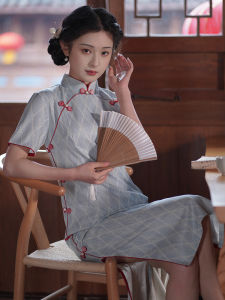 Huakaizhixia | Retro Chinese Style Cheongsam Young Girl Dress