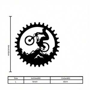CIFbuy | CIFbuy Iron Metal Wall Art Vintage Cyclist Sculpture Flat Bike Decor For Garage Living Room Horizontal Mounting Cycling Gift