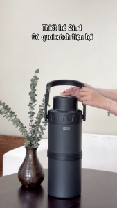 Bình giữ nhiệt Lebenlang LBL3025 phích giữ nhiệt dung tích 6L inox 316 có lõi lọc quai cầm tiện lợi cốc uống tích hợp - hàng chính hãng