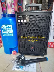 5800W Professional Outdoor Blluetooth Karaoke Speaker with adjustable Bass Treble Echo FREE Wireless Microphone FREE USB SONGS FREE Charger FM Radio AUX-IN USB Playback 8158