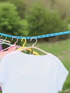 Dây Phơi Quần Áo Phơi Đồ Thông Minh Dài 5m Chất Liệu Nylon Chất Lượng Cao Có 2 Đầu Móc Treo Thép Không Rỉ Siêu Bền