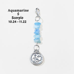 1PC Natural Gemstone Zodiac Mixed Pendant Connectors with Charms & Clasp Dual Use for Jewelry Making & Bag Pendant Mothers Day