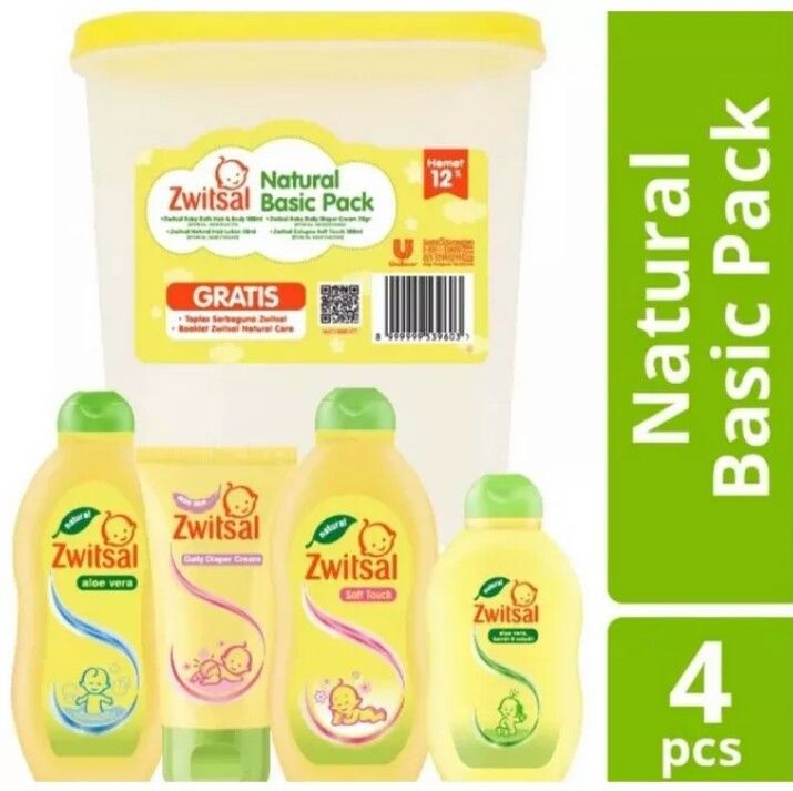 Zwitsal Natural Basic Pack Paket Zwitsal Perlengkapan Mandi Bayi