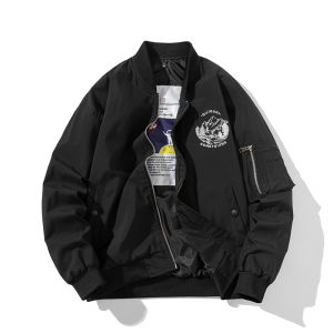 MYes ฤดูใบไม้ร่วง ฤดูหนาว ผ้าฝ้าย เสื้อแจ็คเก็ต ผู้ชายผู้หญิง ลำลอง นักบินเบสบอล เสื้อแจ็คเก็ต มีฮู้ด ซิป แขนเสื้อความร้อน หลวม Fit Jacket