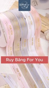 Dây Ruy Băng Chữ "For You" 2.5cm Dài 42cm Dành Cho Tiệc Cưới Gói Quà Trang Trí...