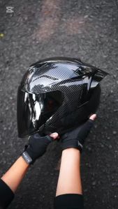 Helm Half Face Carbon Pro Z Motif Terbaru Premium Original Sporty Kekinian SNI