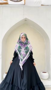 Hijab Ceruti Printing by Ab Goes AB-818 Series / Khimar Tanpa Gamis