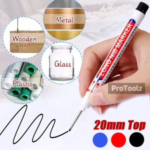 6pcs/set 20mm Multifunctional Oily Metal Marking Pen Long Tip Deep Hole Waterproof Marker Toilet Marking Pen
