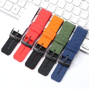 Silicone Watch Band 24mm Suitable For SUUNTO 7/9 Baro D5 Outdoor Rubber Strap Mens Sports Waterproof Bracelet Accessories