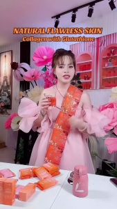 W&C Natural Flawless Glow Tea Hibiscus Pomegranate Collagen Booster Twin Pack Flavor Drink Mix