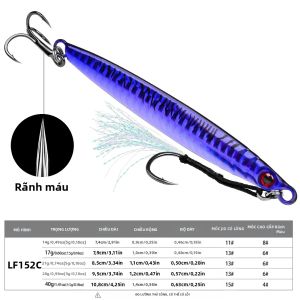 Móc Câu Kim Loại Proberos 14-40g Dành Cho Câu Cá Bass Kèm Móc Phụ Câu Bờ Câu Jigging Mồi Câu Giả Dụng Cụ Câu Cá.