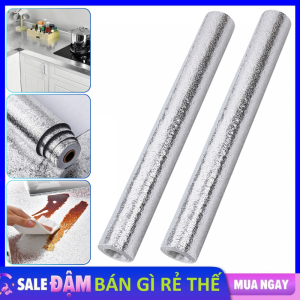 Cuộn Giấy Bạc Dán Bếp Cách Nhiệt Chống Thấm Dầu Mỡ Khỗ 60cm Dễ Lau Chùi - Miếng Dán Tường Decal Dán Bếp Chịu Nhiệt Bền Đẹp - Decal Dán Tường