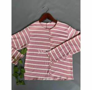 Zaynra outfit cardigan salur cardigan lengan panjang wanita