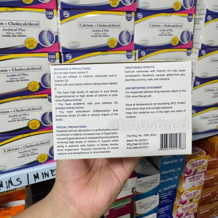 AMBICAL%20PLUS%20Calcium%20+%20Cholecalciferol%20Vit%20D3%20100%20Tablets%20-%20Image%203