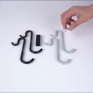 Multifunctional Double Sided Door Hook For Bathroom Glass Door Reversible Plastic Over The Door Hook For Clothes Towels And Bags