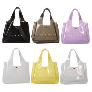 Men Tote Bag with Magnetic Closure Durable PVC Material for Work and Travel Stylish Black Color