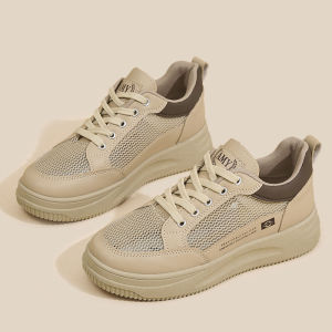 Popular stepping on shit feeling summer net shoes women breathable mesh hollow little white board shoes Internet celebrities ins lightweight wide feet light luxury