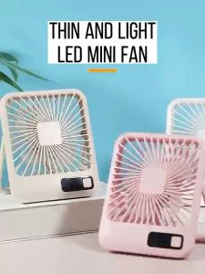 【COD】NETPAC Kipas Angin Mini Portable 6000mAh LED Digital Display Meja Kipas 5 Gear 180° Adjust USB Rechargeable Untuk Kantor / Asrama