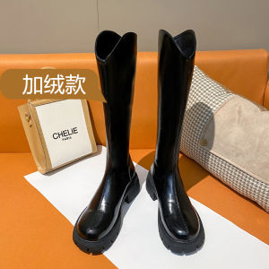 High Rise Martin Boots Womens Knight Boots Spring Autumn New Large Size Long Boots Small Figure Thick Bottom High Tube Boots