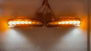 TCS PROTON PERSONA IRIZ VVT 2016-2025 CAR CHROME ALBINO SIDE MIRROR DAY LIGHT LED TURN SIGNAL LIGHT ACCESSORIES