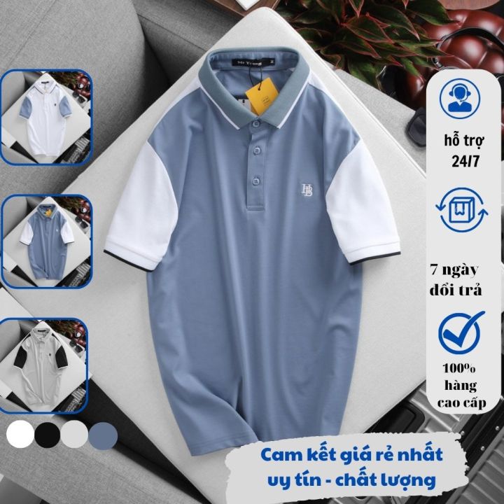 Áo Thun Nam Có Cổ , Áo Polo Cao Cấp Vải Thun Lạnh Mềm Mịn Bo Cổ Và Tay Rất Thời Trang Form Chuẩn
